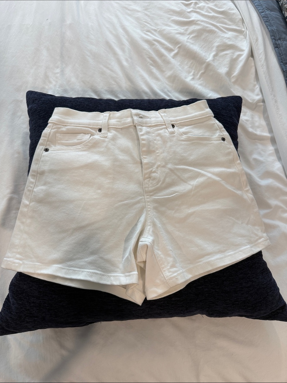 Market & Spruce White Denim Shorts